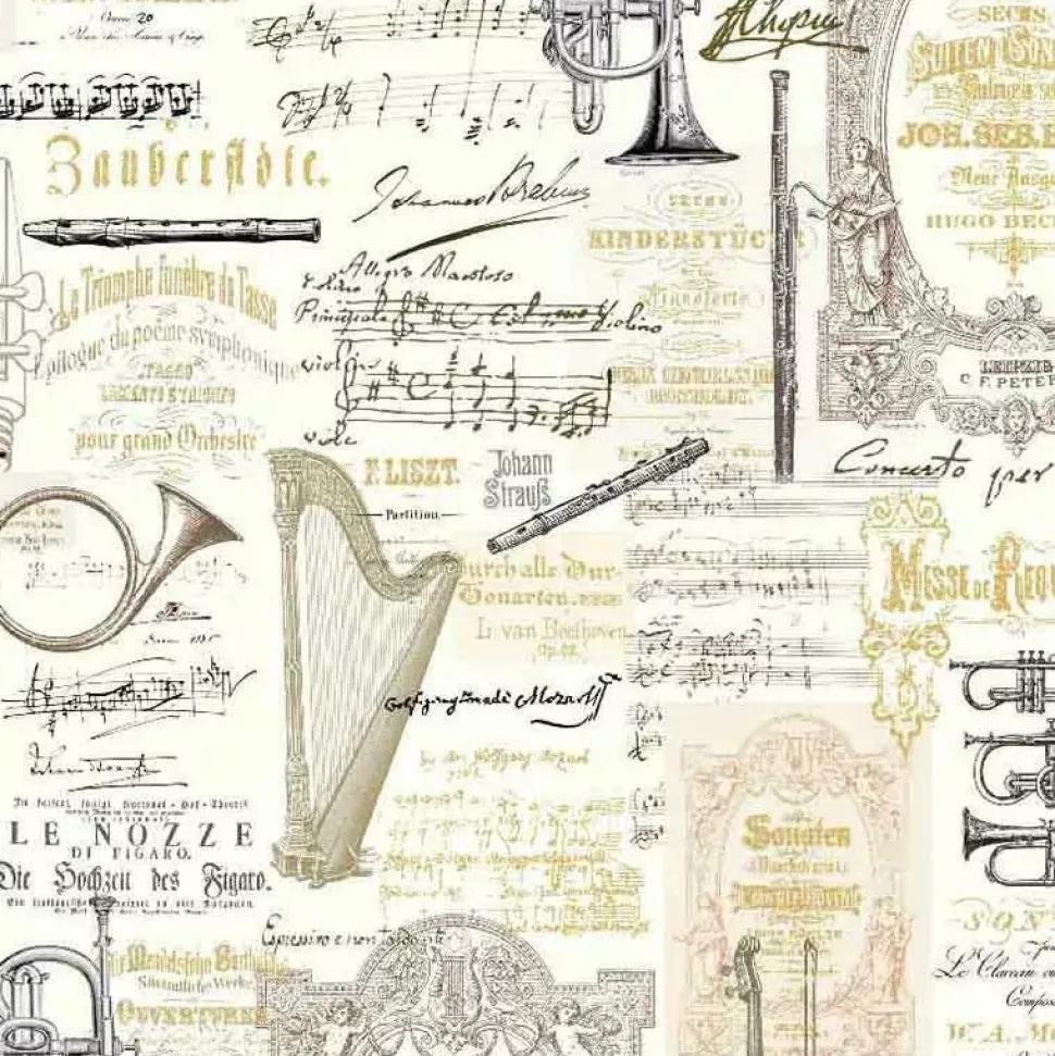 Papel Música con oro Kartos 49,5x68cm