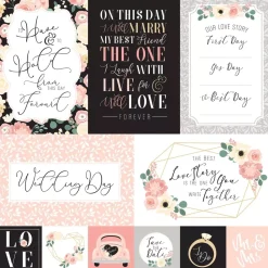 Papel Multi Journaling Cards Wedding Echo Park 30x30cm
