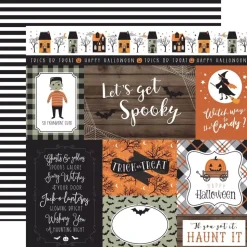 Papel Multi Journaling Cards Spooky Echo Park 30x30cm