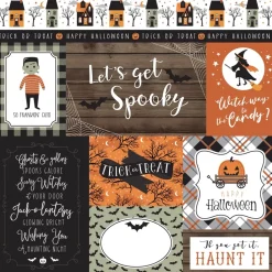 Papel Multi Journaling Cards Spooky Echo Park 30x30cm