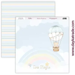 Papel SCP-448 Arcoiris con globo y nubes Ha Nacido una Estrella Niño Dayka 30x30cm