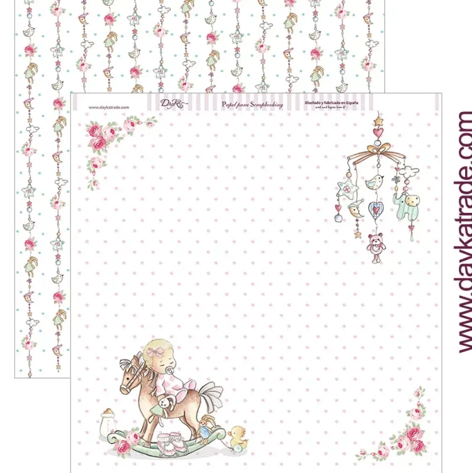 Papel SCP-258 Caballito balancín con bebé dormido Dayka 30x30cm