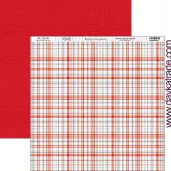 Papel SCP-348 Cuadros tartán Vive la Navidad Dayka 30x30cm