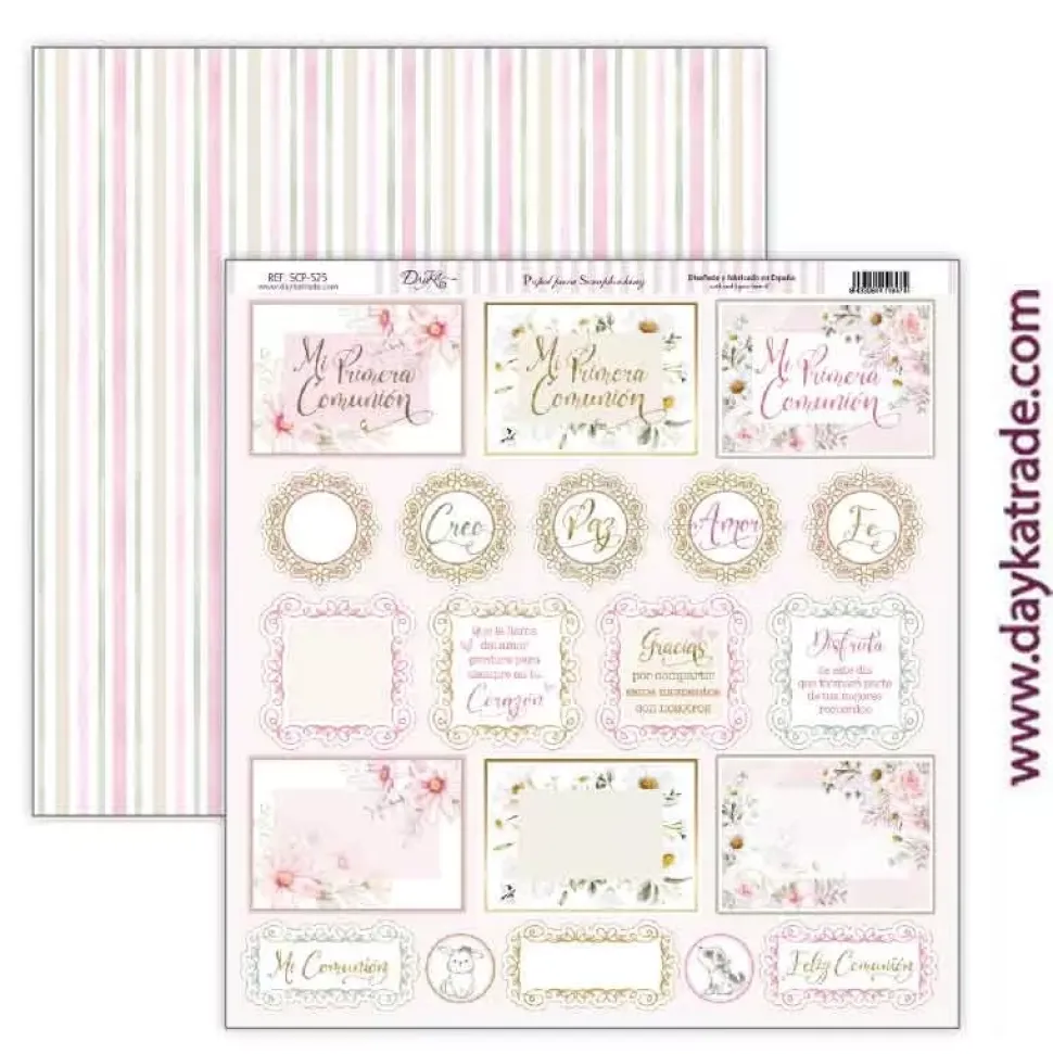 Papel SCP-525 Etiquetas Bendiciones Niña Dayka 30x30cm