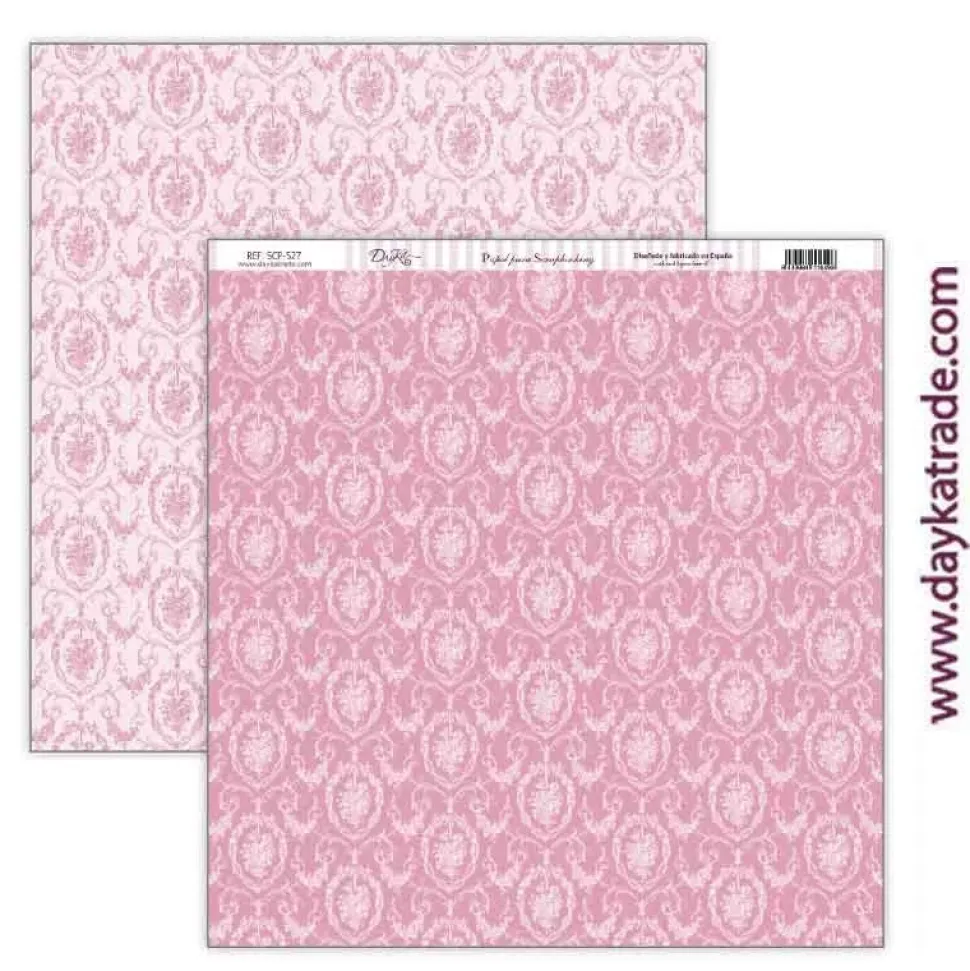 Papel SCP-527 Filigranas Rosa Bendiciones Niña Dayka 30x30cm