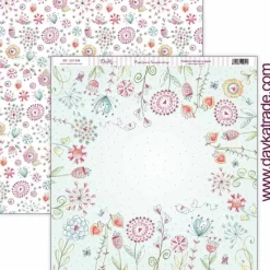 Papel SCP-399 Flores en círculo Dayka 30x30cm