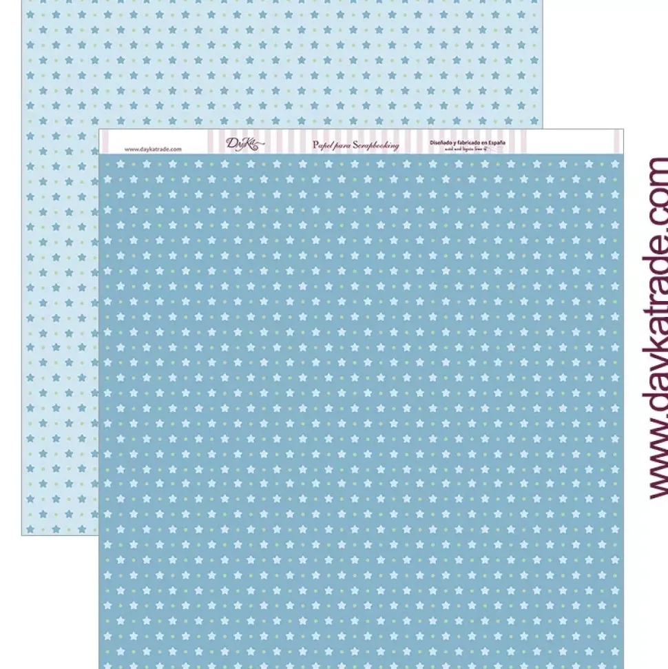 Papel SCP-278 Fondo de estrellas y lunares 30x30cm Dayka