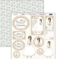 Papel SCP-475 Hoy Es Mi Día Niña Recortables y Etiquetas Niña Trenza Dayka 30x30cm