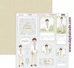 Papel SCP-430 Mi Primera Comunión Niño Tarjetas Dayka 30x30cm