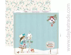 Papel SCP-171 Niña con casita de pájaros Dulce Navidad Dayka 30x30cm