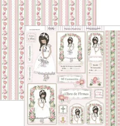 Papel SCP-236 Niña con trenzas 30x30cm Dayka