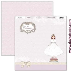 Papel SCP-675 Niña de comunión sobre libros Amor y Fe Dayka 30x30cm