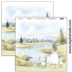 Papel SCP-627 Niña de Espaldas En Comunión con la Naturaleza 30x30cm