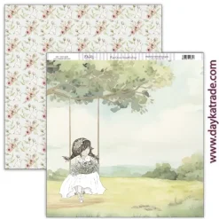 Papel SCP-628 Niña en Columpio En Comunión con la Naturaleza 30x30cm