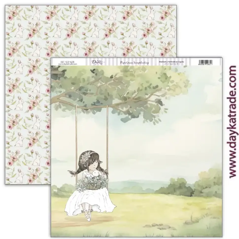 Papel SCP-628 Niña en Columpio En Comunión con la Naturaleza 30x30cm
