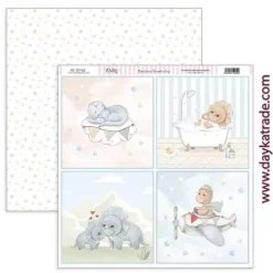 Papel SCP-615 Puro Amor Azules Dayka 30x30cm