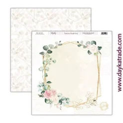 Papel SCP-497 Recién Casados Marco de Flores Dayka 30x30cm