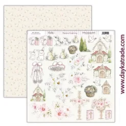 Papel SCP-523 Recortables Bendiciones Niña Dayka 30x30cm