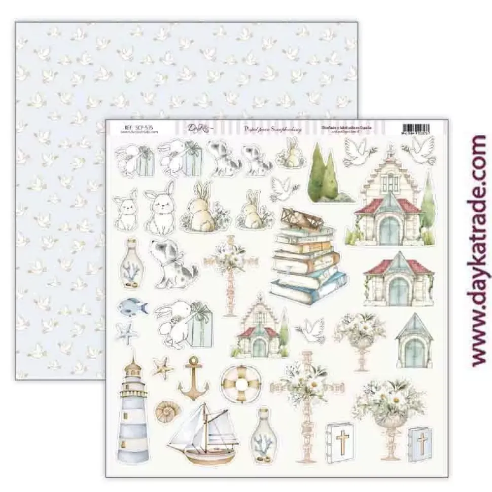 Papel SCP-535 Recortables Bendiciones Niño Dayka 30x30cm