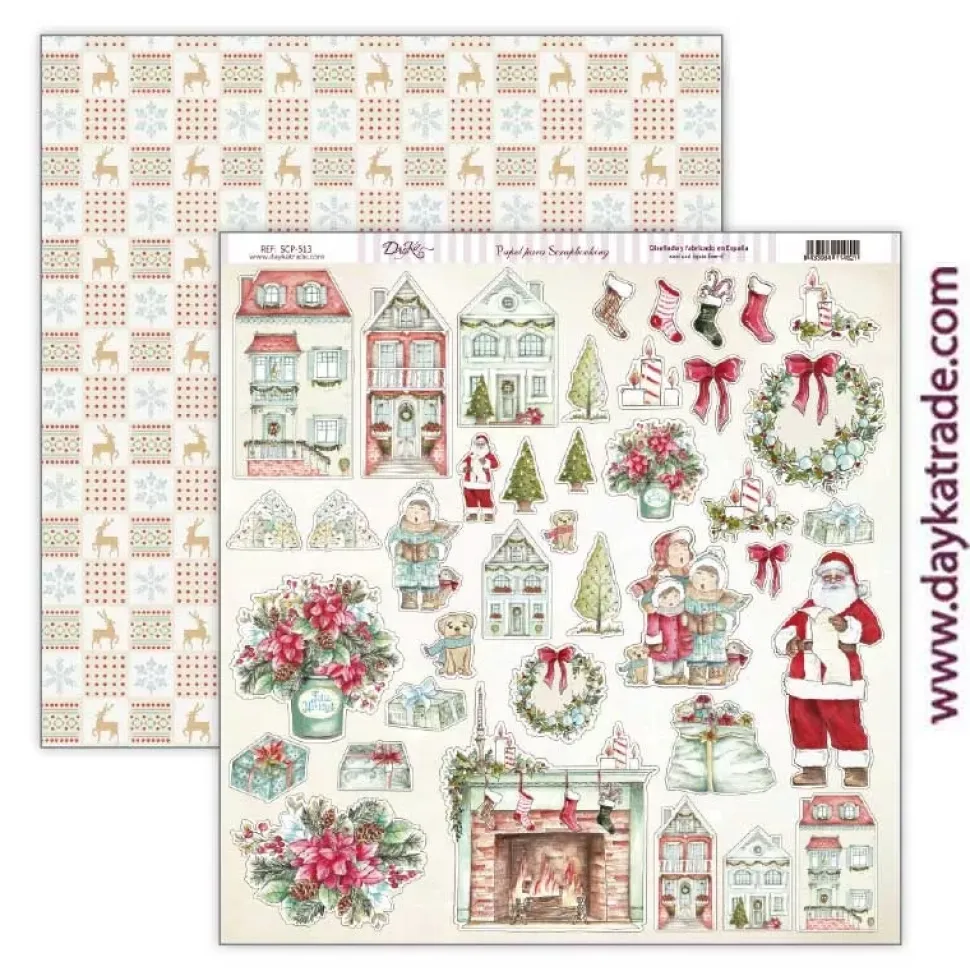 Papel SCP-513 Recortables Secretos de Navidad Dayka 30x30cm