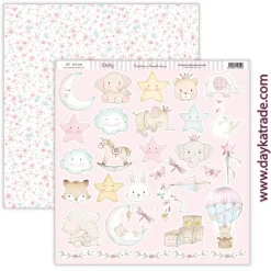 Papel SCP-444 Siluetas recortables Ha Nacido una Estrella Niña Dayka 30x30cm