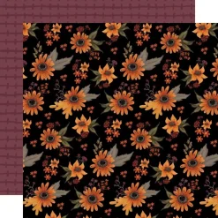 Papel Spooked Sunflowers Halloween Carta Bella 30x30cm