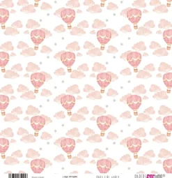 Papel Vellum Globos Baby Girl World PapersForYou 30x30cm