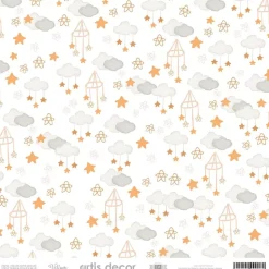 Papel Vellum Nubes Peques Blue Artis Decor 30x30cm