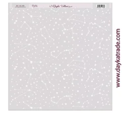 Papel Vellum VEL-008 Estrellas y Constelaciones Dayka 30x30cm