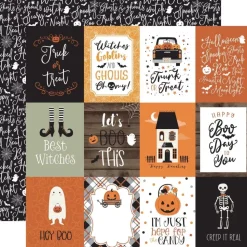 Papel 3"x4" Journaling Cards Spooky Echo Park 30x30cm
