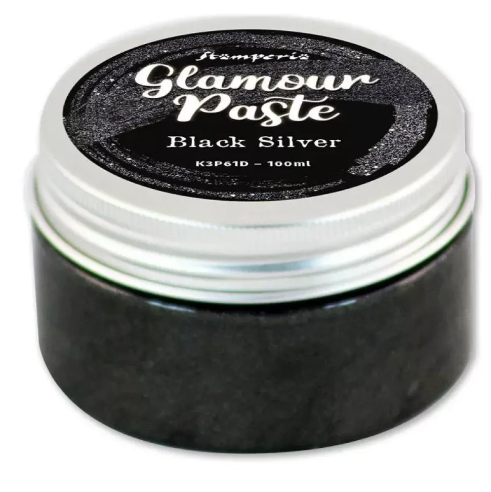 Pasta Glamour Negro Plata Stamperia