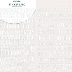 Pegatinas Alfabeto Blanco Craftelier