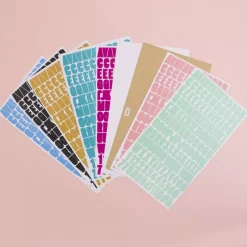 Pegatinas Alfabeto Blanco Craftelier