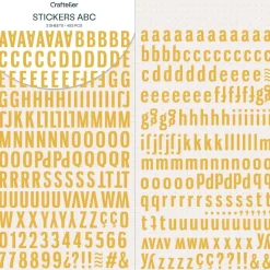 Pegatinas Alfabeto Mostaza Craftelier