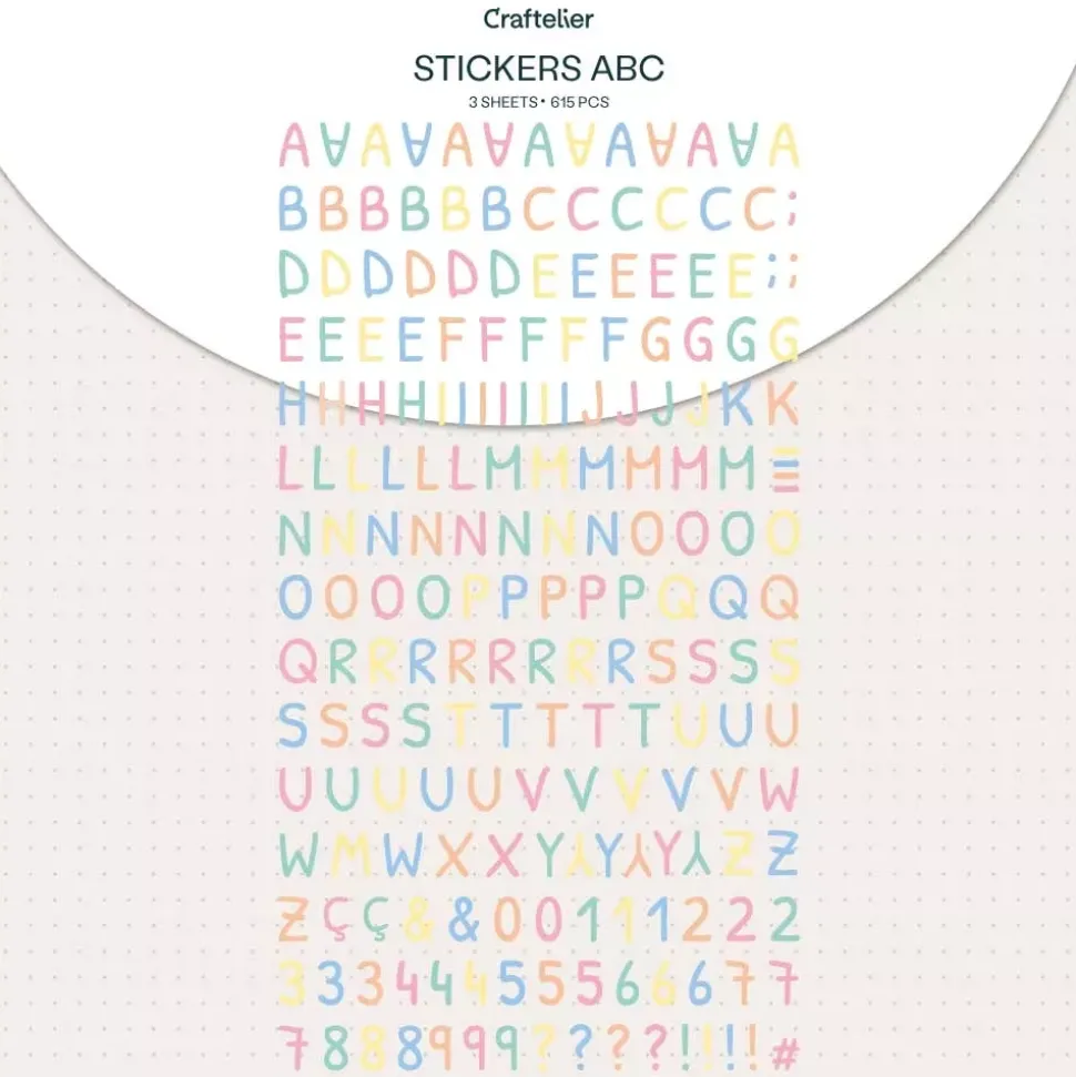 Pegatinas Alfabeto Pastel Craftelier
