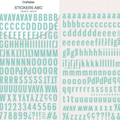 Pegatinas Alfabeto Turquesa Craftelier