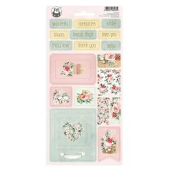 Pegatinas chipboard 01 Flowerish P13