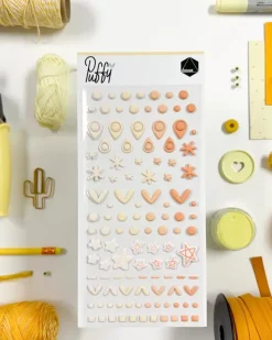 Pegatinas puffy Amarillo Dunaon