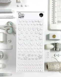 Pegatinas puffy White Dunaon