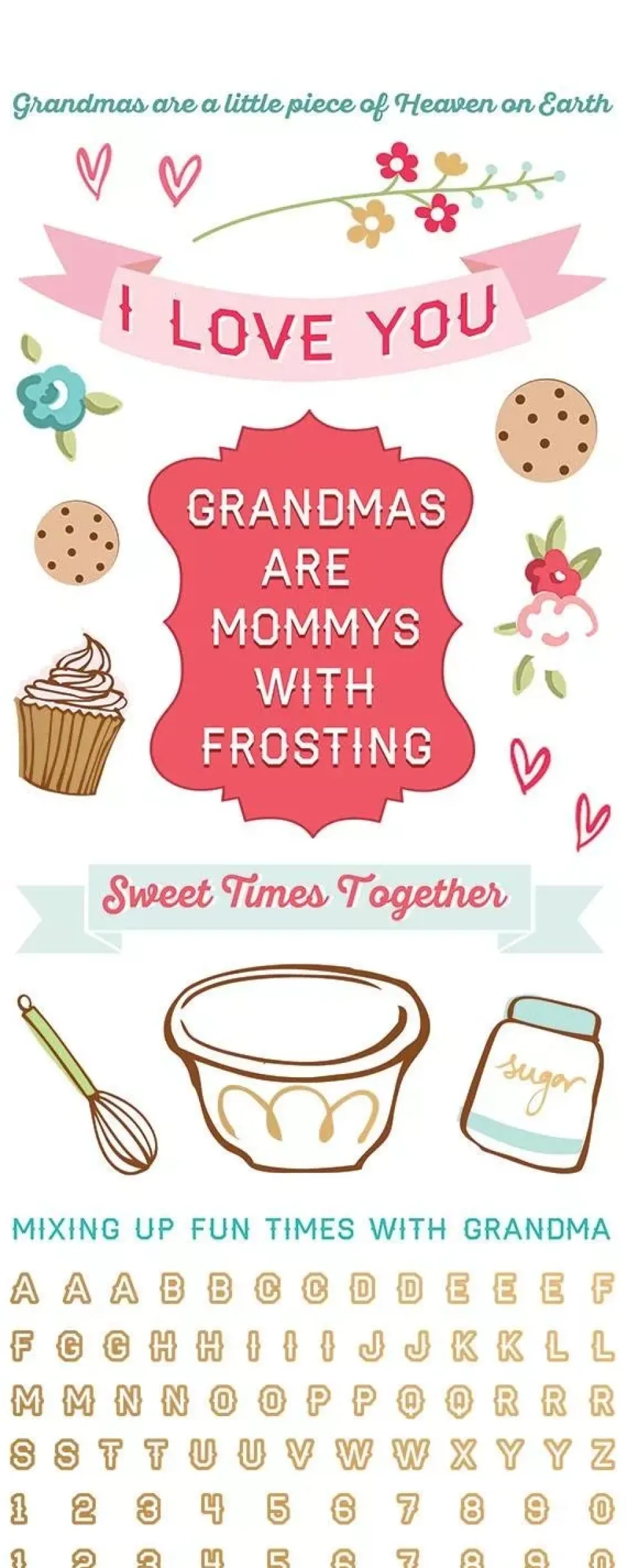 Pegatinas transparentes Grandma Paper House