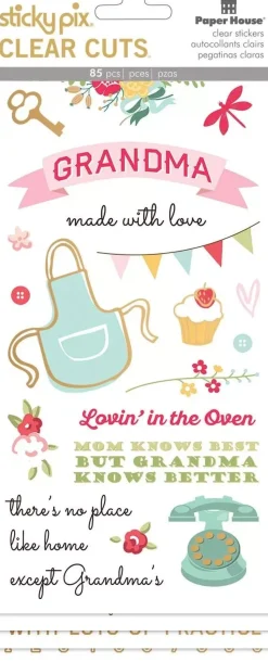 Pegatinas transparentes Grandma Paper House