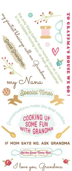 Pegatinas transparentes Grandma Paper House