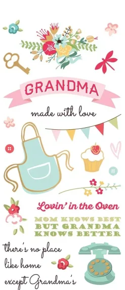 Pegatinas transparentes Grandma Paper House