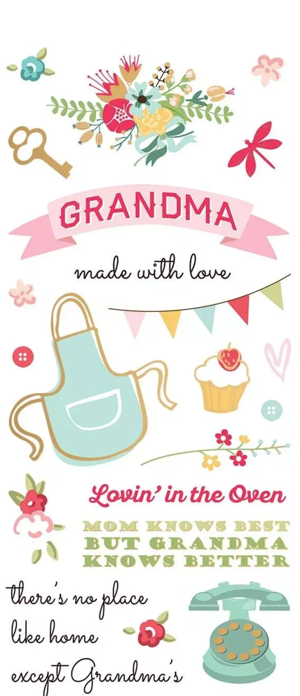 Pegatinas transparentes Grandma Paper House