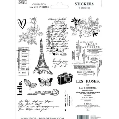 Pegatinas transparentes Motivos en Negro La Vie en Rose Florilèges Design