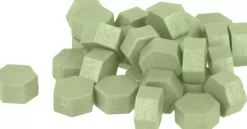 Perlas de Cera Hexagonales Para Sellos Verde Artemio 30gr
