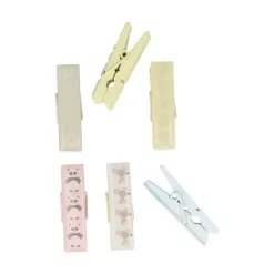 Pinzas epoxy de madera Adorable