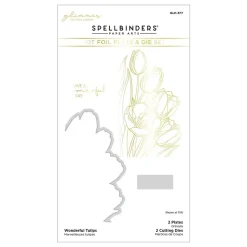 Placa hot foil Wonderful Tulips Glimmer Hot Foil System Spellbinders