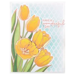 Placa hot foil Wonderful Tulips Glimmer Hot Foil System Spellbinders