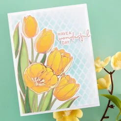 Placa hot foil Wonderful Tulips Glimmer Hot Foil System Spellbinders